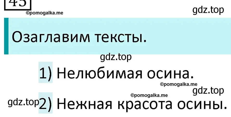 Решение 3. номер 45 (страница 21) гдз по русскому языку 5 класс Разумовская, Львова, учебник 1 часть