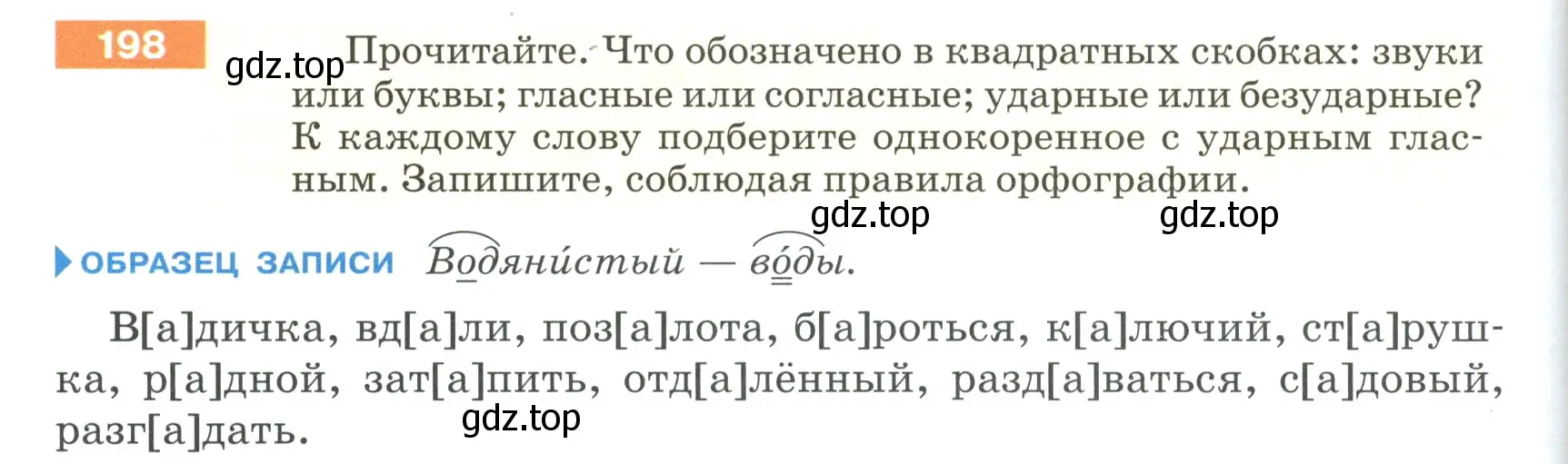 Условие номер 198 (страница 72) гдз по русскому языку 5 класс Разумовская, Львова, учебник 1 часть