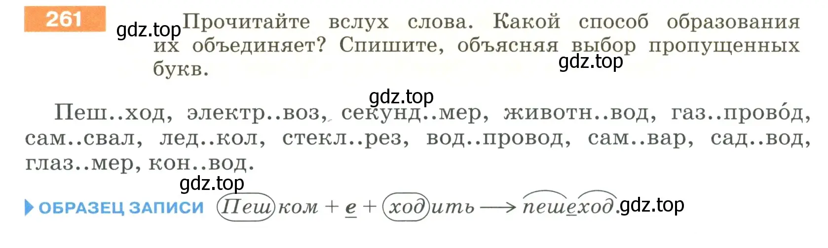 Условие номер 261 (страница 90) гдз по русскому языку 5 класс Разумовская, Львова, учебник 1 часть