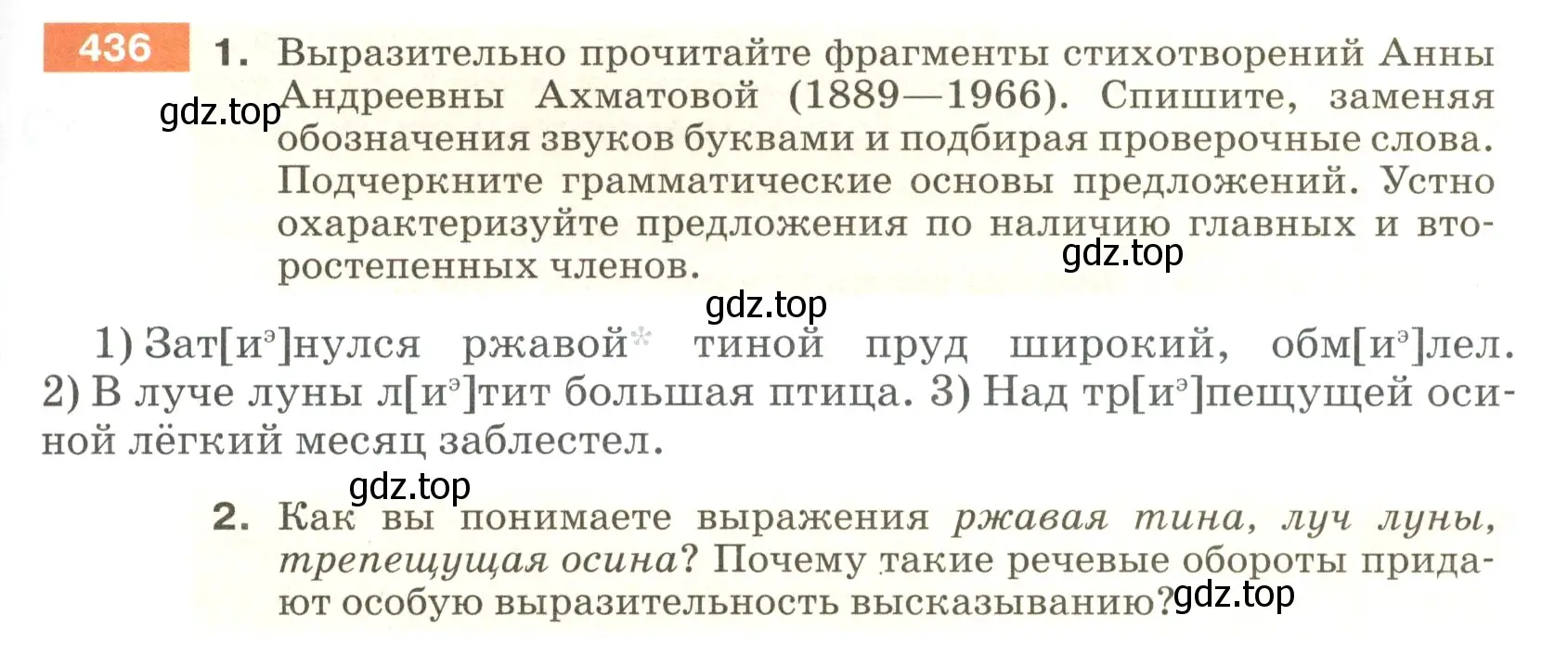 Условие номер 436 (страница 25) гдз по русскому языку 5 класс Разумовская, Львова, учебник 2 часть