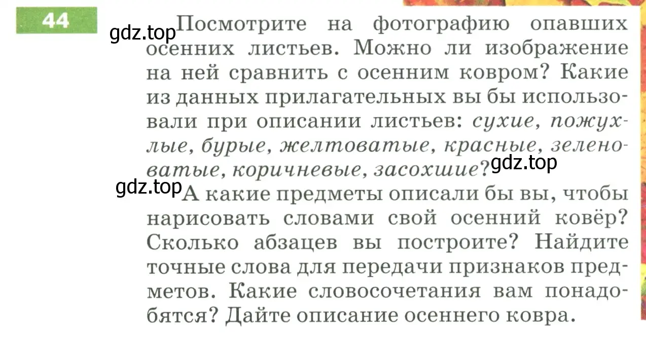 Условие номер 44 (страница 25) гдз по русскому языку 5 класс Разумовская, Львова, учебник 1 часть