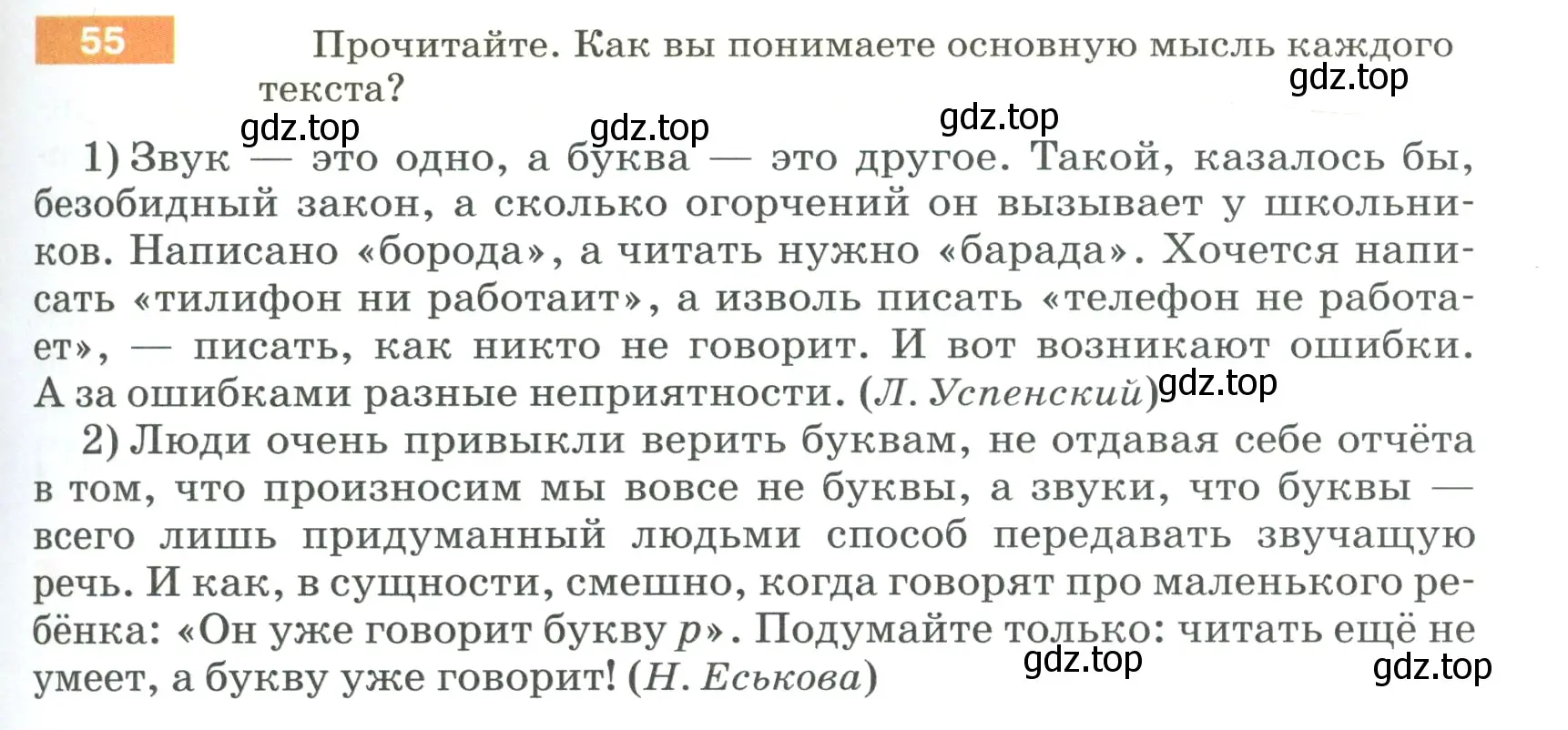 Условие номер 55 (страница 29) гдз по русскому языку 5 класс Разумовская, Львова, учебник 1 часть