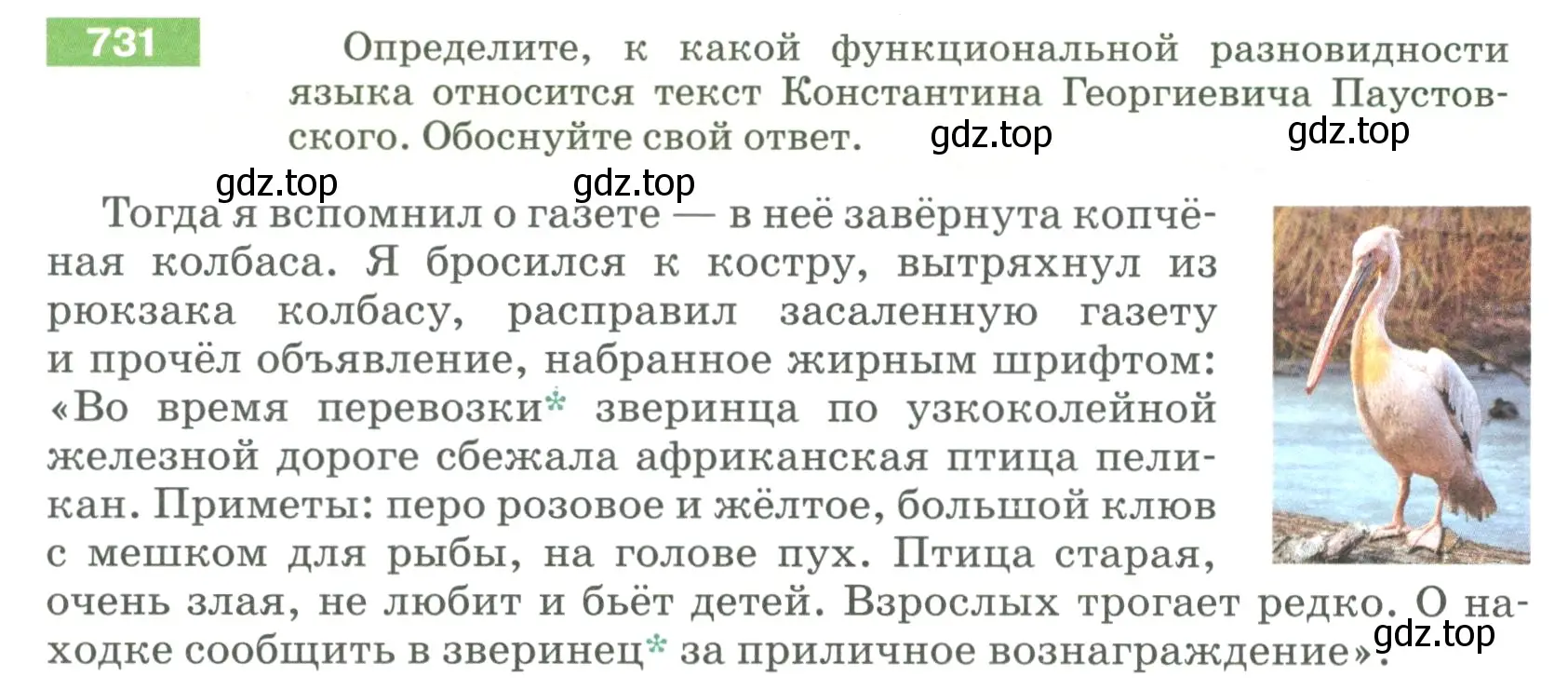 Условие номер 731 (страница 124) гдз по русскому языку 5 класс Разумовская, Львова, учебник 2 часть