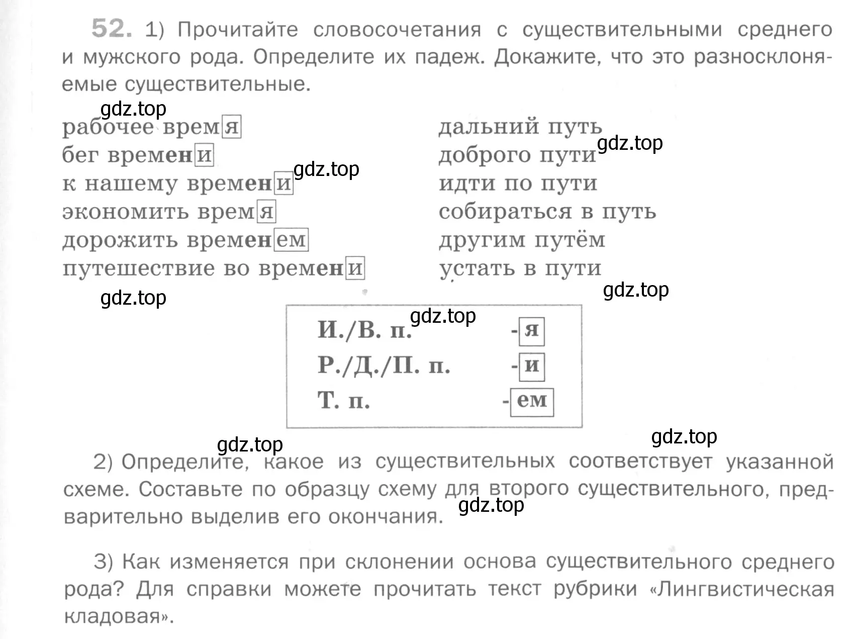 Условие номер 52 (страница 135) гдз по русскому языку 5 класс Шмелев, Флоренская, учебник 2 часть