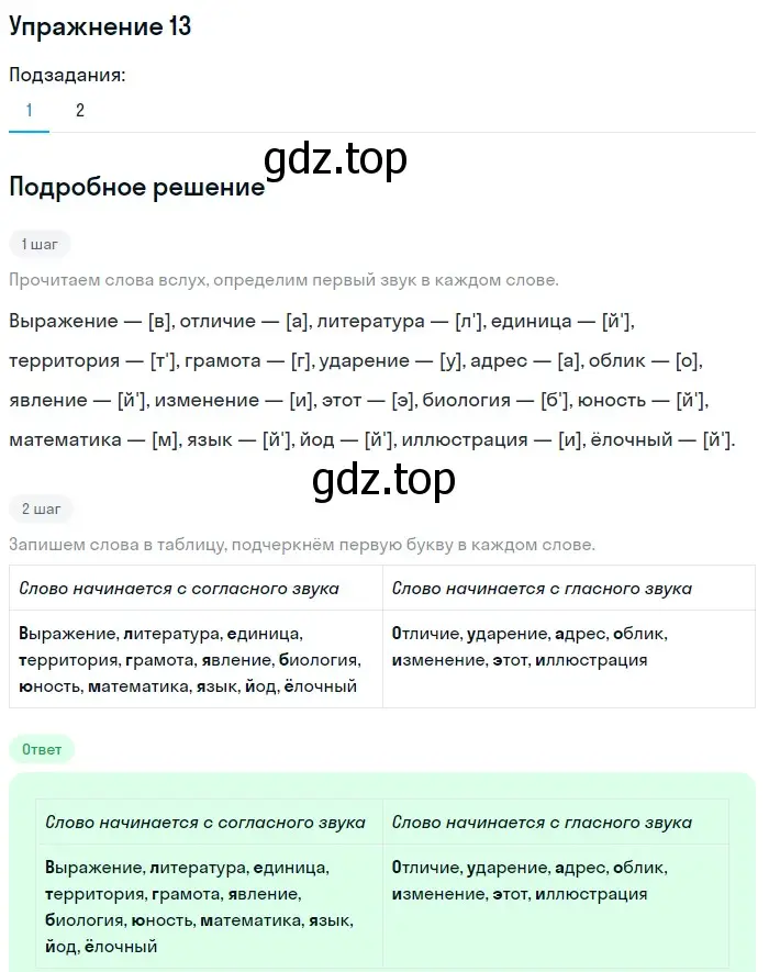 Решение номер 13 (страница 15) гдз по русскому языку 5 класс Шмелев, Флоренская, учебник 1 часть