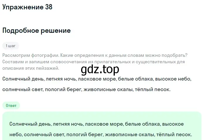 Решение номер 38 (страница 26) гдз по русскому языку 5 класс Шмелев, Флоренская, учебник 1 часть