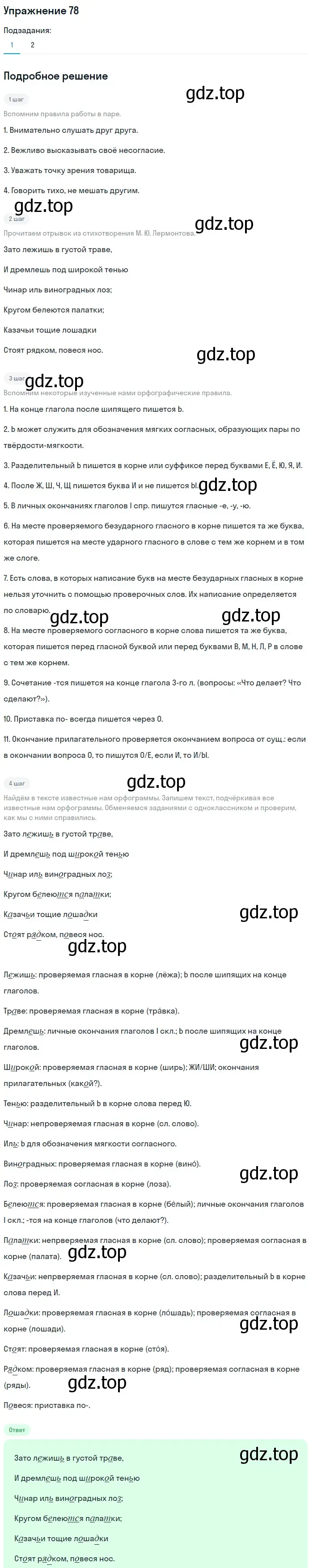 Решение номер 78 (страница 113) гдз по русскому языку 5 класс Шмелев, Флоренская, учебник 1 часть