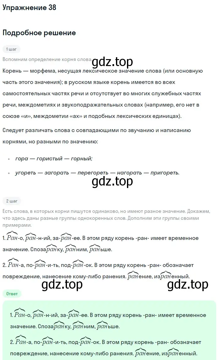 Решение номер 38 (страница 159) гдз по русскому языку 5 класс Шмелев, Флоренская, учебник 1 часть