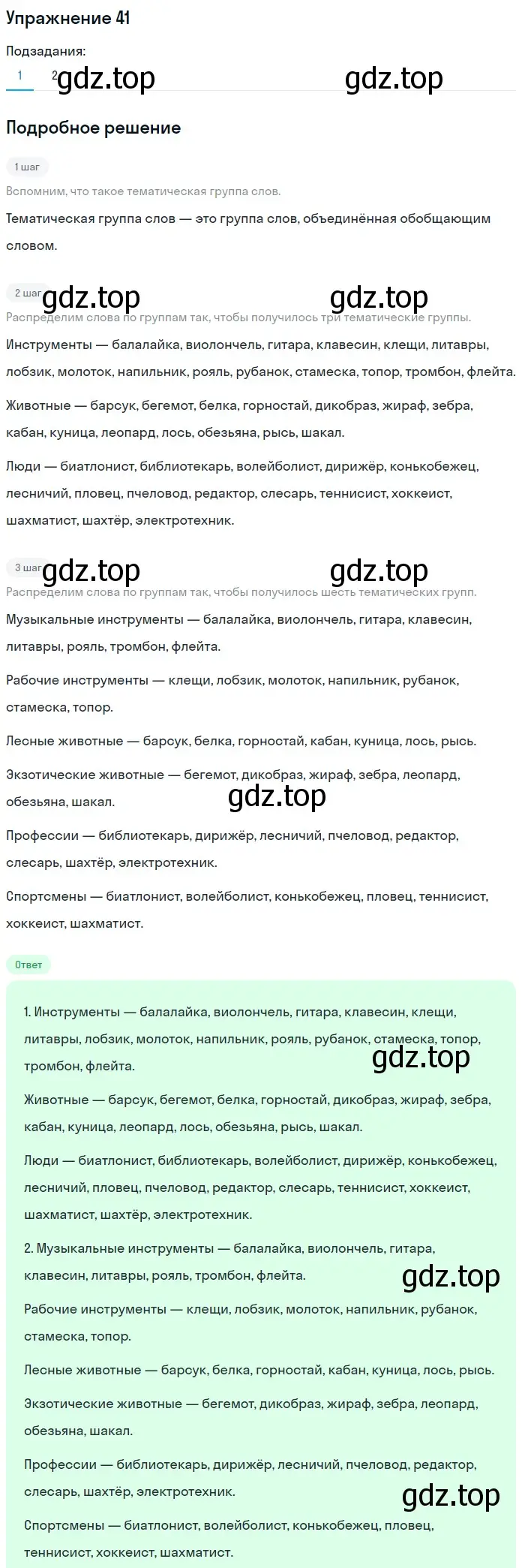 Решение номер 41 (страница 251) гдз по русскому языку 5 класс Шмелев, Флоренская, учебник 1 часть