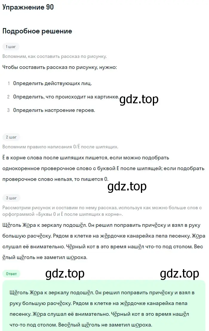 Решение номер 90 (страница 276) гдз по русскому языку 5 класс Шмелев, Флоренская, учебник 1 часть