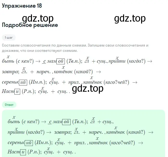 Решение номер 18 (страница 22) гдз по русскому языку 5 класс Шмелев, Флоренская, учебник 2 часть
