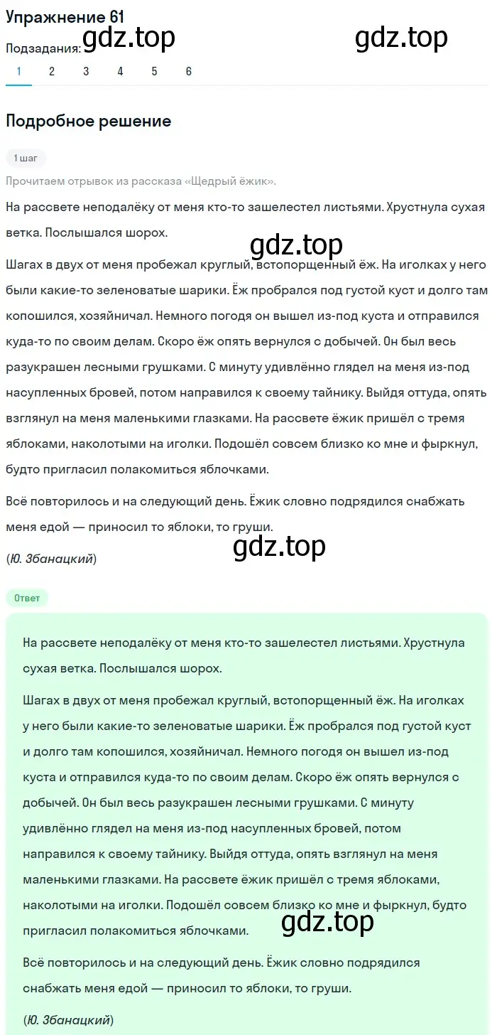 Решение номер 61 (страница 54) гдз по русскому языку 5 класс Шмелев, Флоренская, учебник 2 часть