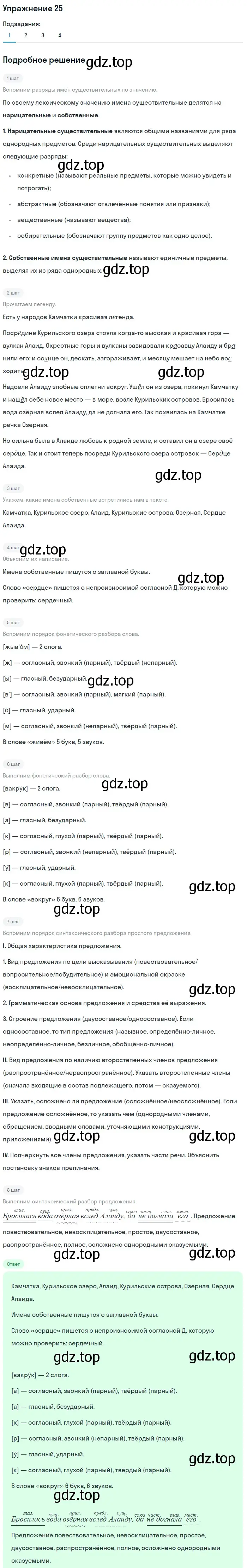 Решение номер 25 (страница 120) гдз по русскому языку 5 класс Шмелев, Флоренская, учебник 2 часть