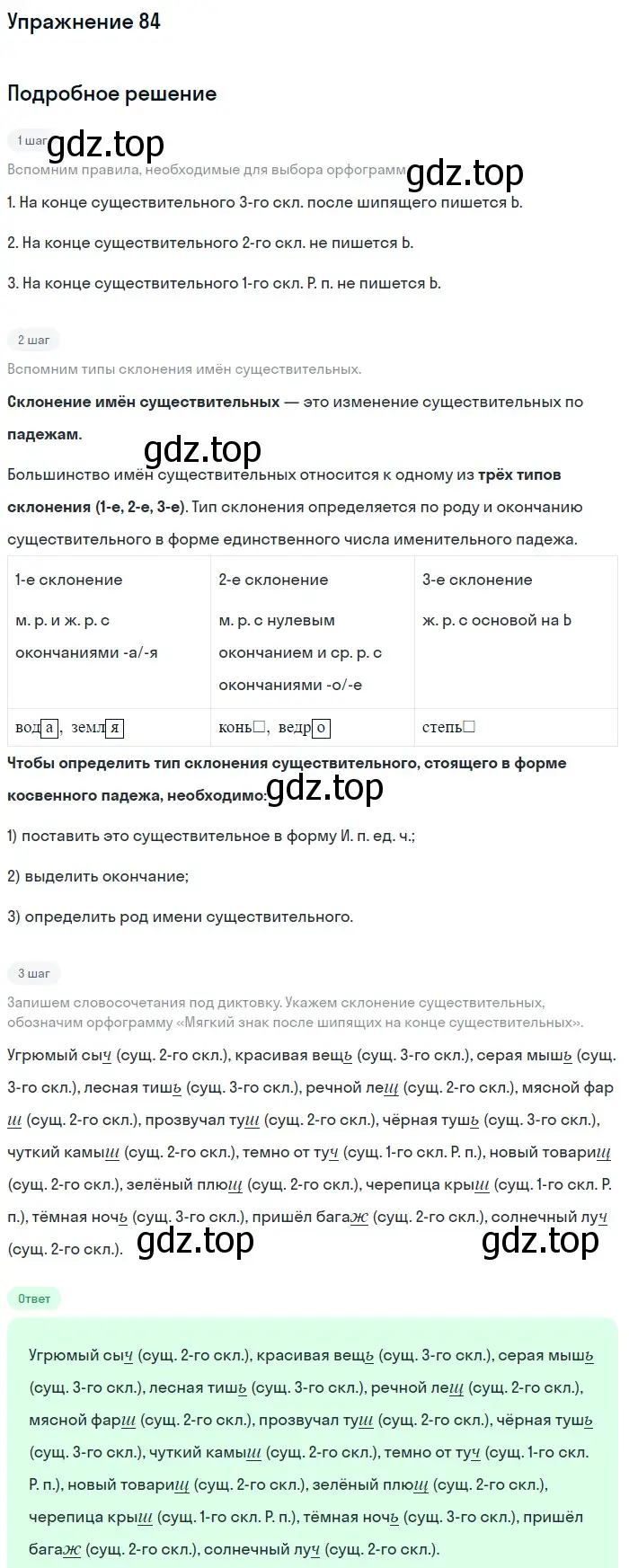 Решение номер 84 (страница 155) гдз по русскому языку 5 класс Шмелев, Флоренская, учебник 2 часть