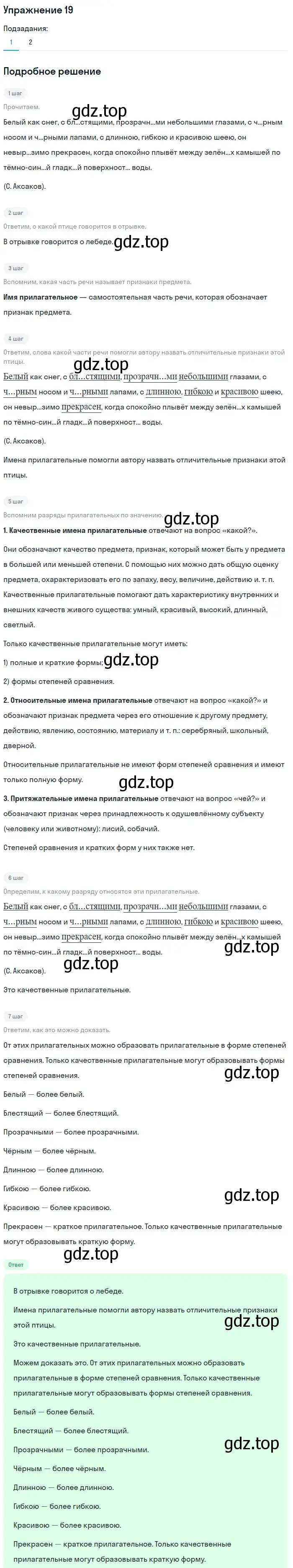 Решение номер 19 (страница 201) гдз по русскому языку 5 класс Шмелев, Флоренская, учебник 2 часть