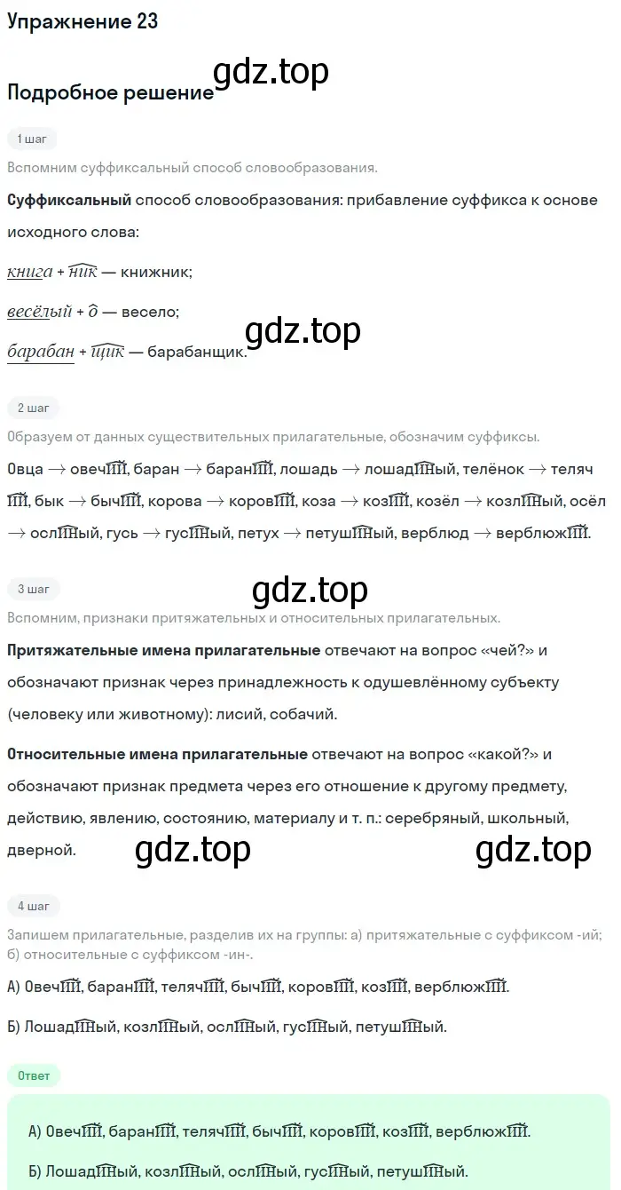 Решение номер 23 (страница 202) гдз по русскому языку 5 класс Шмелев, Флоренская, учебник 2 часть