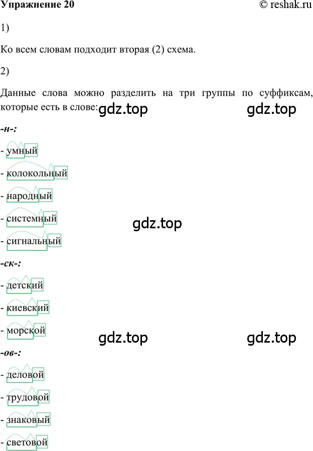 Решение 2. номер 20 (страница 17) гдз по русскому языку 5 класс Шмелев, Флоренская, учебник 1 часть