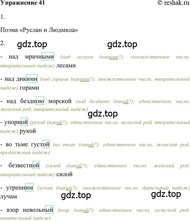 Решение 2. номер 41 (страница 28) гдз по русскому языку 5 класс Шмелев, Флоренская, учебник 1 часть