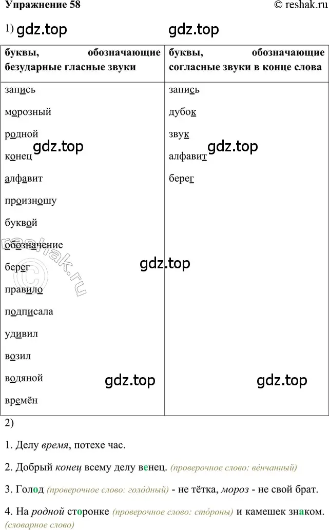 Решение 2. номер 58 (страница 36) гдз по русскому языку 5 класс Шмелев, Флоренская, учебник 1 часть