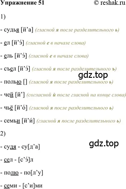 Решение 2. номер 51 (страница 100) гдз по русскому языку 5 класс Шмелев, Флоренская, учебник 1 часть