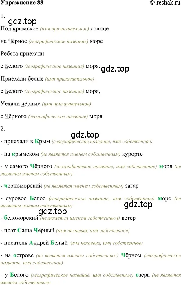 Решение 2. номер 88 (страница 119) гдз по русскому языку 5 класс Шмелев, Флоренская, учебник 1 часть