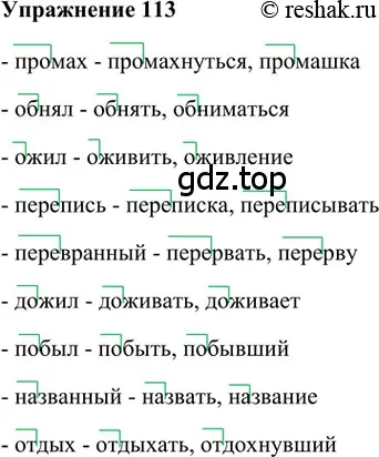 Решение 2. номер 113 (страница 195) гдз по русскому языку 5 класс Шмелев, Флоренская, учебник 1 часть