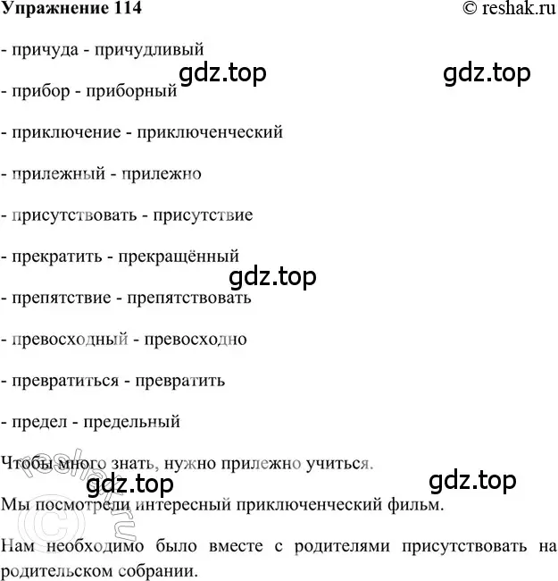 Решение 2. номер 114 (страница 196) гдз по русскому языку 5 класс Шмелев, Флоренская, учебник 1 часть