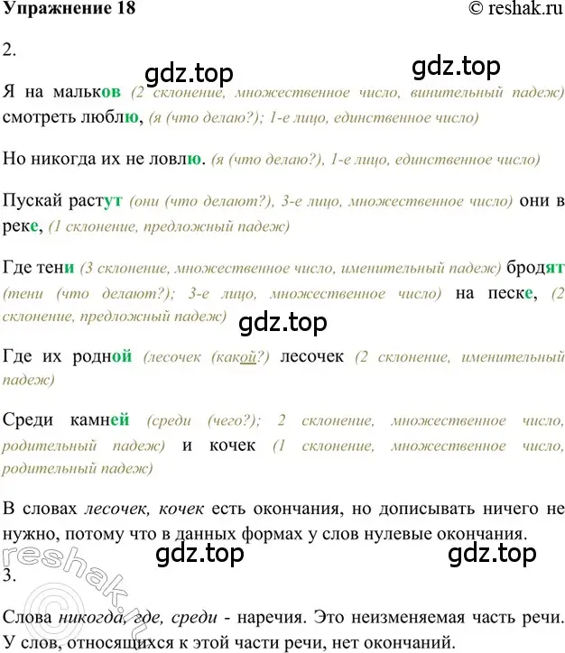 Решение 2. номер 18 (страница 148) гдз по русскому языку 5 класс Шмелев, Флоренская, учебник 1 часть
