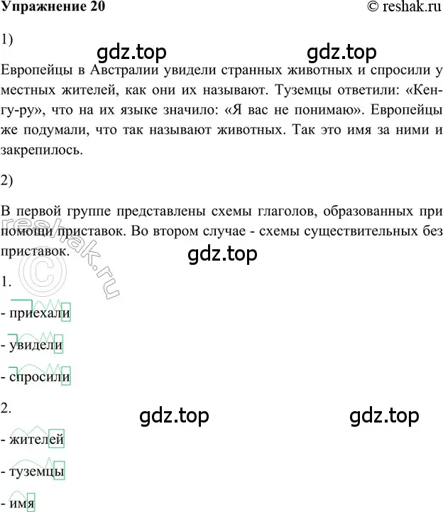 Решение 2. номер 20 (страница 151) гдз по русскому языку 5 класс Шмелев, Флоренская, учебник 1 часть