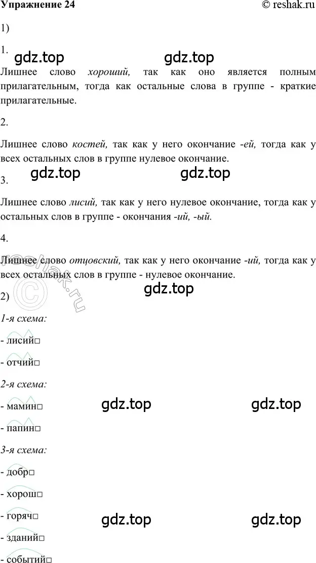 Решение 2. номер 24 (страница 153) гдз по русскому языку 5 класс Шмелев, Флоренская, учебник 1 часть