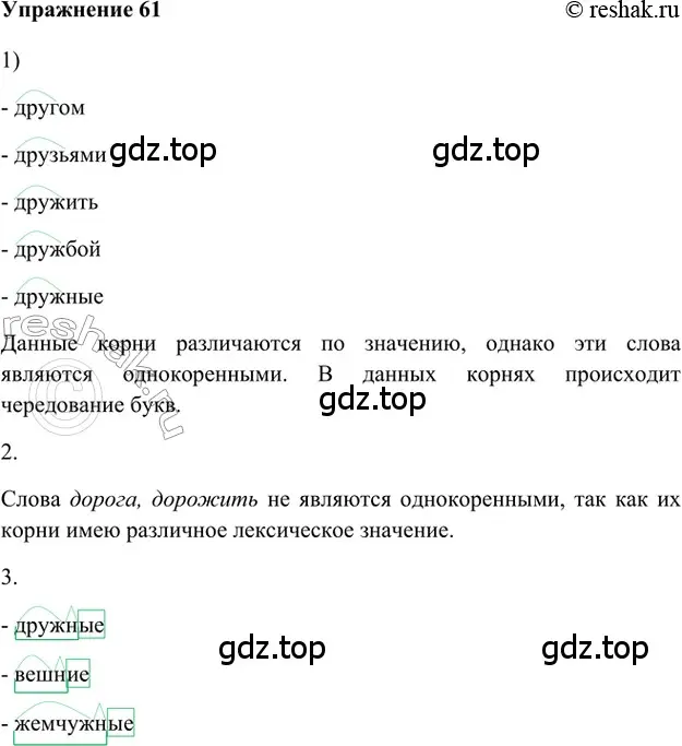 Решение 2. номер 61 (страница 169) гдз по русскому языку 5 класс Шмелев, Флоренская, учебник 1 часть