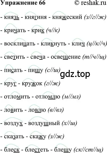 Решение 2. номер 66 (страница 171) гдз по русскому языку 5 класс Шмелев, Флоренская, учебник 1 часть