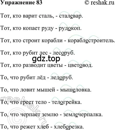 Решение 2. номер 83 (страница 179) гдз по русскому языку 5 класс Шмелев, Флоренская, учебник 1 часть