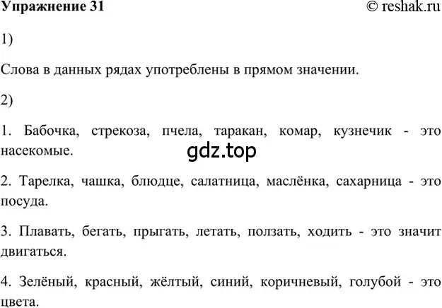 Решение 2. номер 31 (страница 246) гдз по русскому языку 5 класс Шмелев, Флоренская, учебник 1 часть