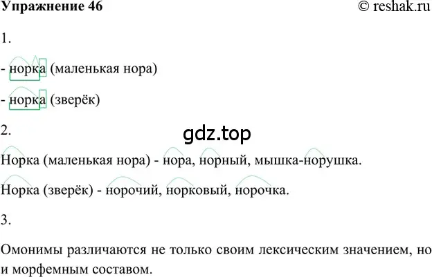 Решение 2. номер 46 (страница 254) гдз по русскому языку 5 класс Шмелев, Флоренская, учебник 1 часть