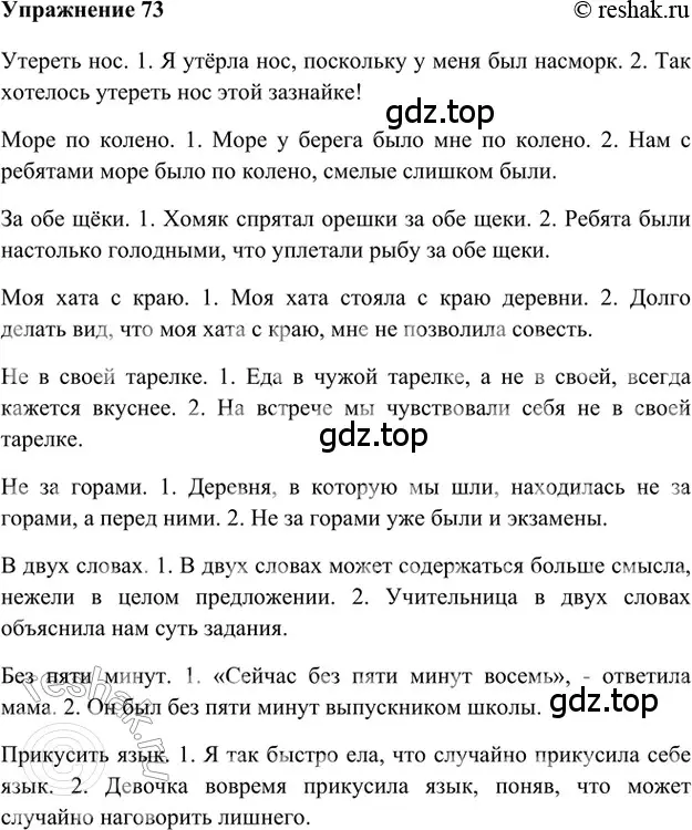 Решение 2. номер 73 (страница 267) гдз по русскому языку 5 класс Шмелев, Флоренская, учебник 1 часть