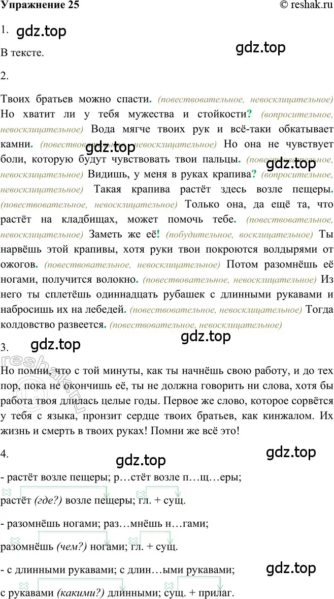 Решение 2. номер 25 (страница 28) гдз по русскому языку 5 класс Шмелев, Флоренская, учебник 2 часть