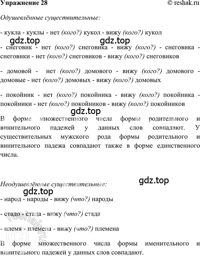 Решение 2. номер 28 (страница 123) гдз по русскому языку 5 класс Шмелев, Флоренская, учебник 2 часть