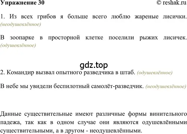 Решение 2. номер 30 (страница 123) гдз по русскому языку 5 класс Шмелев, Флоренская, учебник 2 часть