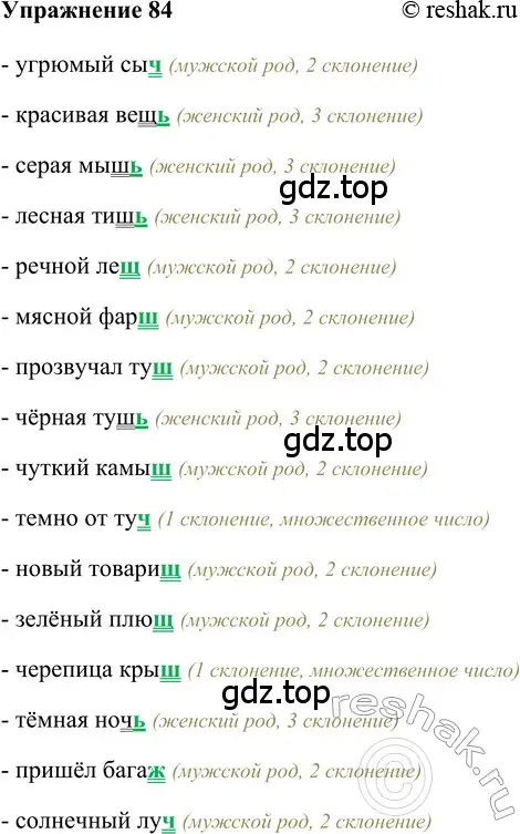 Решение 2. номер 84 (страница 155) гдз по русскому языку 5 класс Шмелев, Флоренская, учебник 2 часть