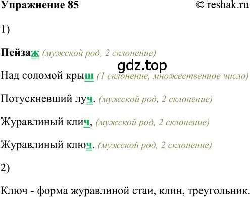 Решение 2. номер 85 (страница 155) гдз по русскому языку 5 класс Шмелев, Флоренская, учебник 2 часть