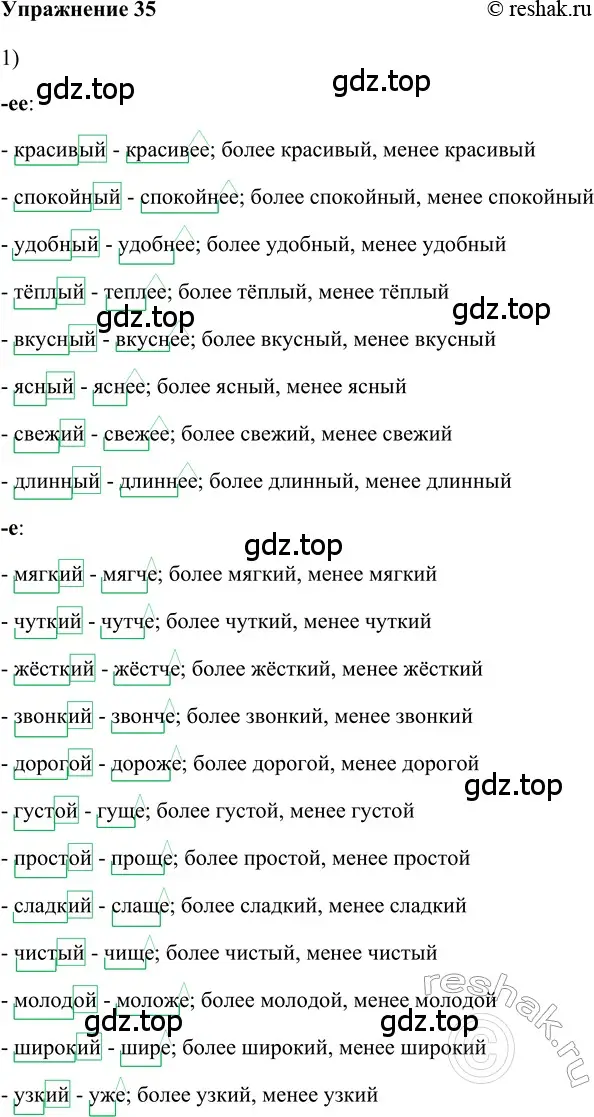 Решение 2. номер 35 (страница 210) гдз по русскому языку 5 класс Шмелев, Флоренская, учебник 2 часть