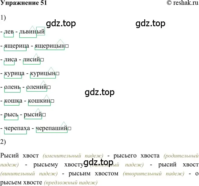 Решение 2. номер 51 (страница 219) гдз по русскому языку 5 класс Шмелев, Флоренская, учебник 2 часть