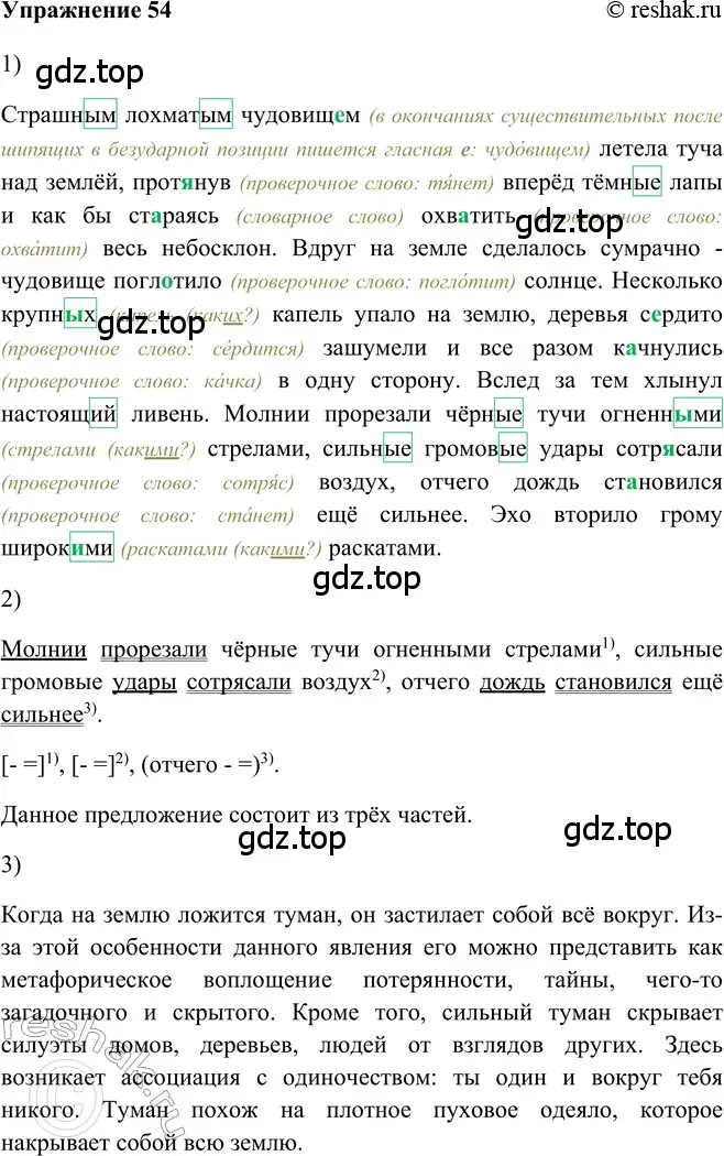 Решение 2. номер 54 (страница 221) гдз по русскому языку 5 класс Шмелев, Флоренская, учебник 2 часть