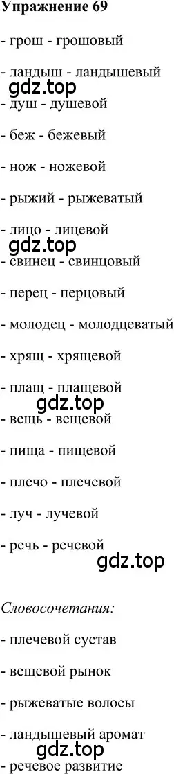 Решение 2. номер 69 (страница 229) гдз по русскому языку 5 класс Шмелев, Флоренская, учебник 2 часть