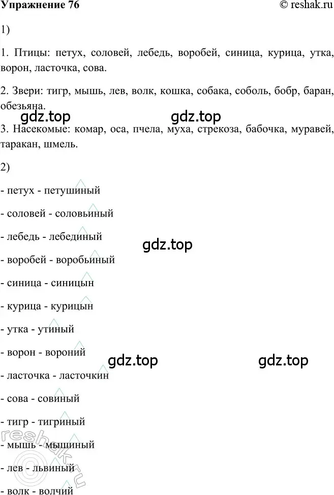 Решение 2. номер 76 (страница 232) гдз по русскому языку 5 класс Шмелев, Флоренская, учебник 2 часть