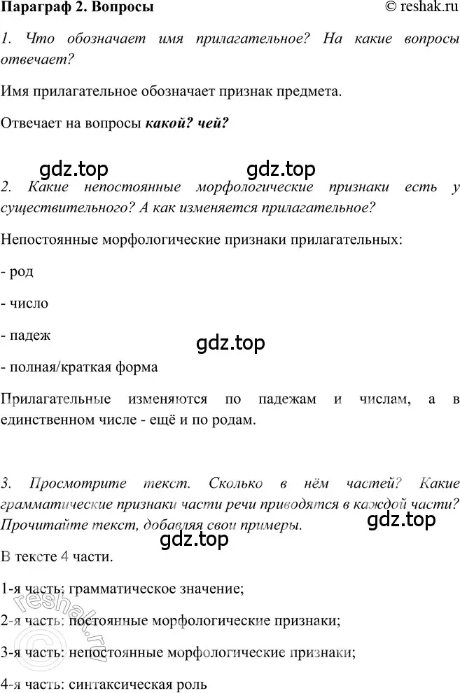 Решение 2. номер Вопросы (страница 194) гдз по русскому языку 5 класс Шмелев, Флоренская, учебник 2 часть