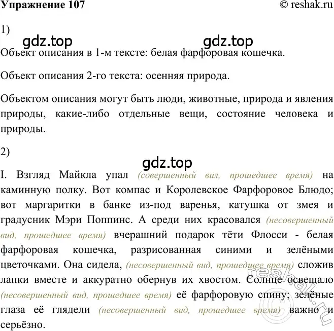 Решение 2. номер 107 (страница 304) гдз по русскому языку 5 класс Шмелев, Флоренская, учебник 2 часть