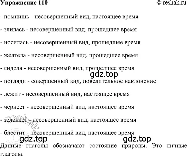 Решение 2. номер 110 (страница 306) гдз по русскому языку 5 класс Шмелев, Флоренская, учебник 2 часть