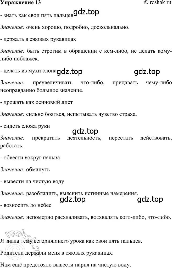 Решение 2. номер 13 (страница 259) гдз по русскому языку 5 класс Шмелев, Флоренская, учебник 2 часть